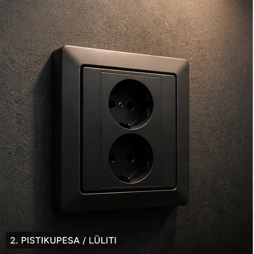 Pistikupesa ja lüliti paigaldus